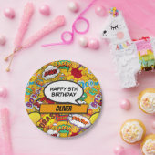 Comic Book Superhero Custom Geburtstagsparty Pappteller (Party)