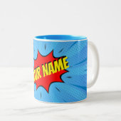Comic Book Superhero Custom Zweifarbige Tasse (VorderseiteRechts)