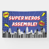 Comic Book Superhero Einzigartiger Geburtstag Banner (Horizontal)