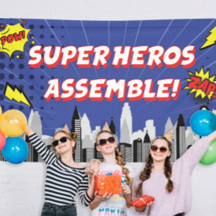 Comic Book Superhero Einzigartiger Geburtstag Banner