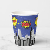 Comic Book Superhero Einzigartiger Geburtstag Pappbecher (Vorderseite)