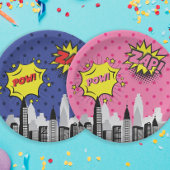 Comic Book Superhero Einzigartiger Junge Pappteller