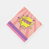 Comic Book Superhero Einzigartiges Mädchen Geburts Serviette (Ecke)