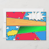 Comic Book Superhero Geburtserklärung Ankündigung (Rückseite)