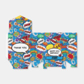 Comic Book Superhero Geburtstagsparty Blue Geschenkschachtel (Ungefaltet)