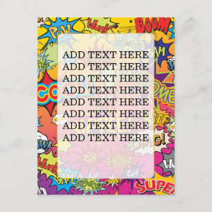 COMIC BOOK SUPERHERO WEDD BEGLEITKARTE