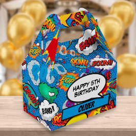 Comic Book Superherry Blue Geburtstagsparty Geschenkschachtel