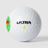 Comic Book Superherry Green Yellow Golfball (Logo)
