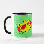 Comic Book Superherry Green Yellow Tasse (Links)