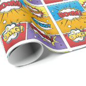 Comic-Book-Verpackungspapier Geschenkpapier (Rolleneckpunkt)