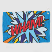 Comic Book WHAM Modern Fun Trendy Golfhandtuch (Horizontal)