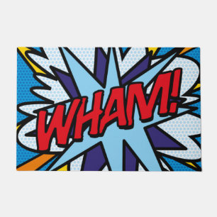 Comic Book WHAM Trendy Fun Moderne Typografie Fußmatte