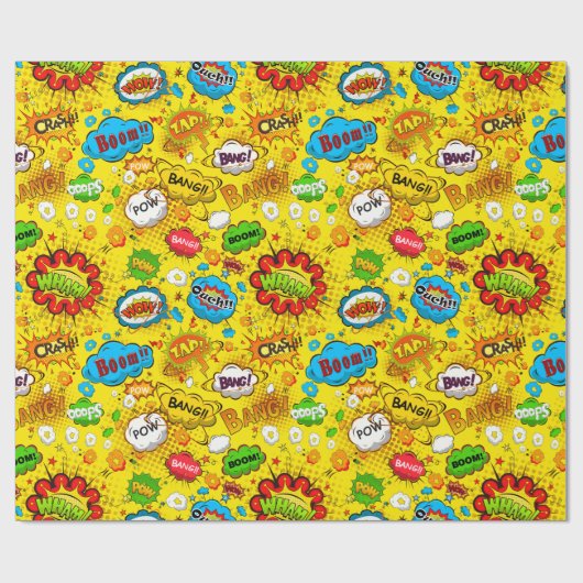 Comic Book Wrapping Paper Geschenkpapier (Flach)