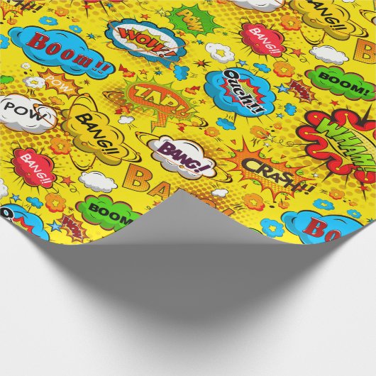 Comic Book Wrapping Paper Geschenkpapier (Ecke)