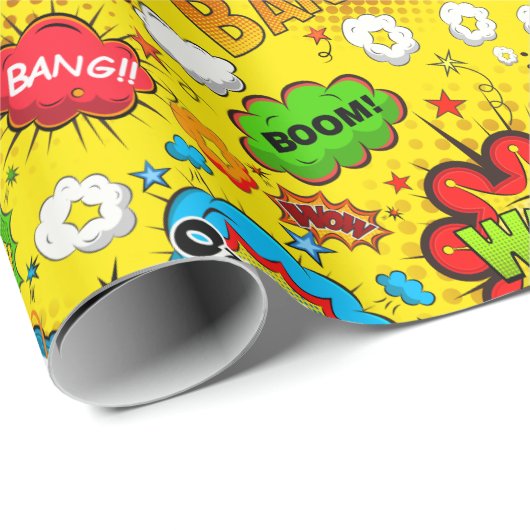 Comic Book Wrapping Paper Geschenkpapier (Rolleneckpunkt)