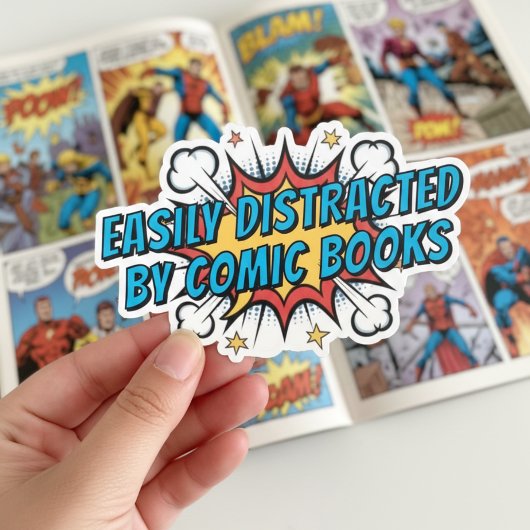Comic Books Lover Funny Gift Aufkleber