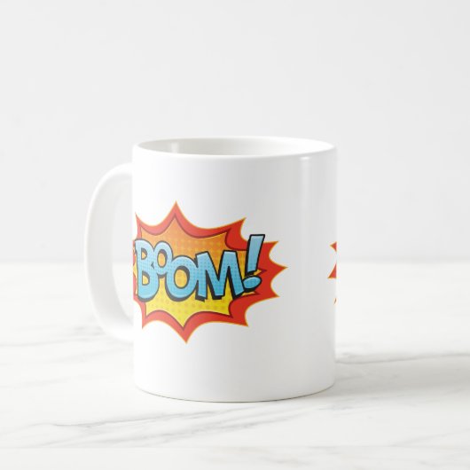 Comic Boom! Kaffeetasse (Vorderseite Links)