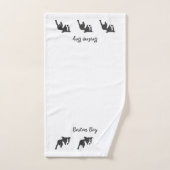 Comic Boston Terrier Boston Boy Badhandtuch Set (Handtuch)