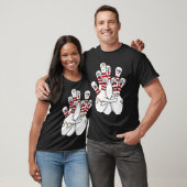 Comic Bowling verängstigte Bowlingpins Lustiger Sp T-Shirt (Unisex)
