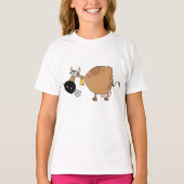Comic-Braun-Kuh T-Shirt (Vorderseite)