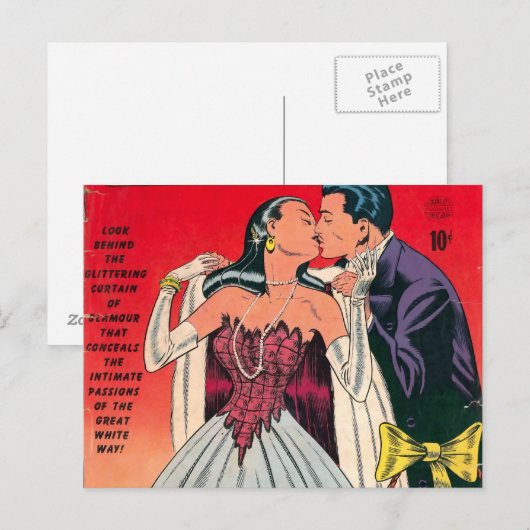 Comic "Broadcast Romances" Postkarte (Vorne/Hinten)
