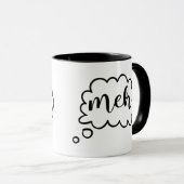 Comic Bubble Meh Kaffee Tasse (VorderseiteRechts)