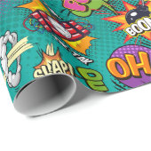 Comic Bubbles Geschenkpapier (Rolleneckpunkt)