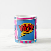 Comic Bubbles Set. Ausdrücke Bom, Cool, Pow, Oop Kaffeetasse (Mittel)