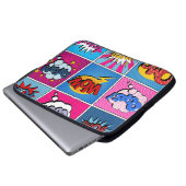Comic Bubbles Set. Bom, Cool, Pow, Oop Laptopschutzhülle (Vorne Knopf)
