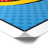 Comic Bubbles Set. Bom, Cool, Pow, Oop Poster (Ecke)