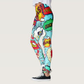Comic-Buch-Aktions-Blasen Leggings (Links)