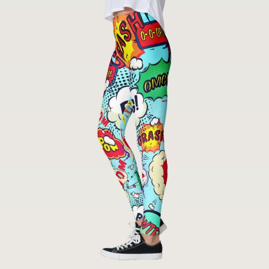Comic-Buch-Aktions-Blasen Leggings (Links)
