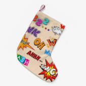 Comic-Buch-Art-Ausdruck-Entwurf Kleiner Weihnachtsstrumpf (Vorderansicht (hängend))