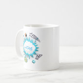 Comic-Buch-Art-bunte Name-Kaffee-Tasse Kaffeetasse (Vorderseite Links)