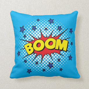 Comic-Buch-Art bunter BOOM Kissen