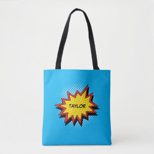 Comic-Buch-Art-buntes Namensrot Tasche