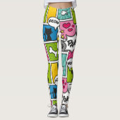 Comic-Buch-Art-Haustier-Muster Leggings (Vorderseite)