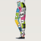 Comic-Buch-Art-Haustier-Muster Leggings (Links)