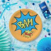 Comic Buch "Bam" Ballon Sprechblase Pappteller (Party)
