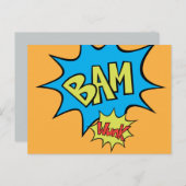 Comic Buch "Bam" Ballonexplosion Postkarte (Vorne/Hinten)
