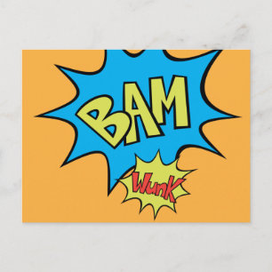 Comic Buch "Bam" Ballonexplosion Postkarte