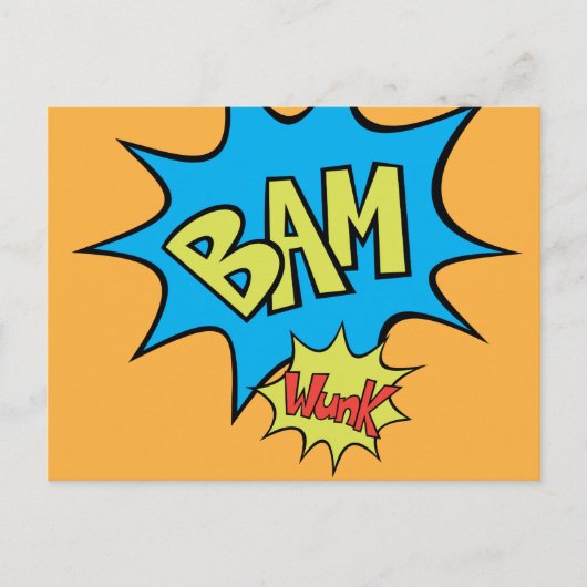 Comic Buch "Bam" Ballonexplosion Postkarte (Vorderseite)