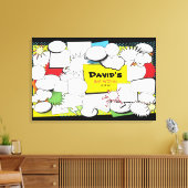 COMIC-BUCH Bar Bat Mitzvah Anmeldung bei Memory Bo Leinwanddruck (Insitu (Wohnzimmer))