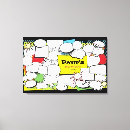 COMIC-BUCH Bar Bat Mitzvah Anmeldung bei Memory Bo Leinwanddruck (Vorderseite)