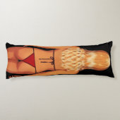 Comic-Buch-blondes Bikini-Baby Seitenschläferkissen (Rückseite)