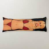 Comic-Buch-blondes Bikini-Baby Seitenschläferkissen (Vorderseite)