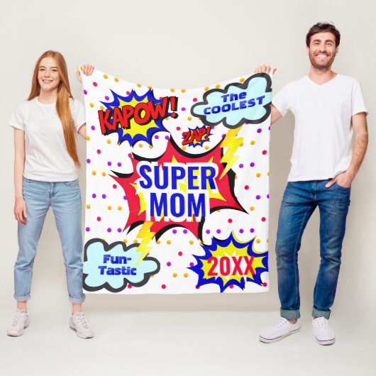 Comic Buch Coolste Supermarkt-Statistiken Funtasti Fleecedecke (Beispiel)