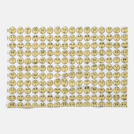 Comic-Buch Emoji Küchen-Tee-Tücher Geschirrtuch (Horizontal)