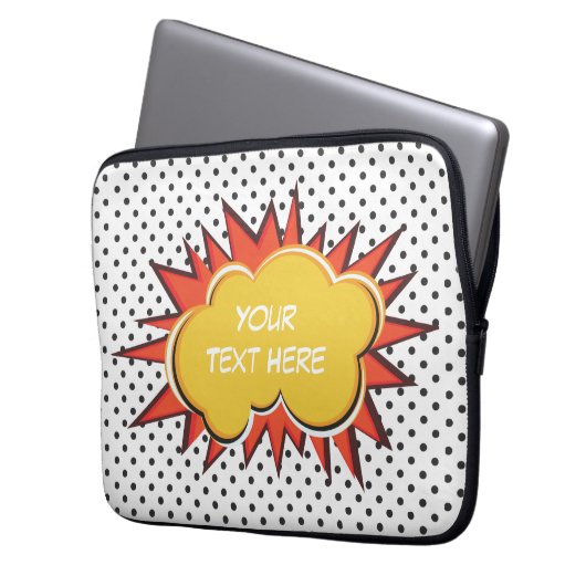 Comic-Buch-Explosions-kundenspezifische Text-Blase Laptopschutzhülle (Vorderseite Links)