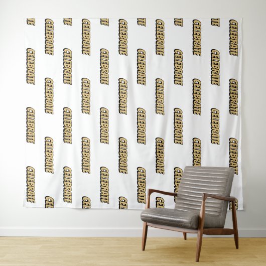 Comic Buch feiert Muster Weißes Foto Hintergrund Wandteppich (Beispiel (Horizontal))